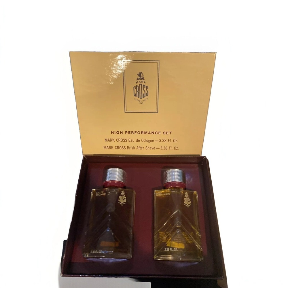 Men's‎ VINTAGE Rare Est.1845 Mark Cross Aftershave & Cologne Gift Set 3.38 fl oz